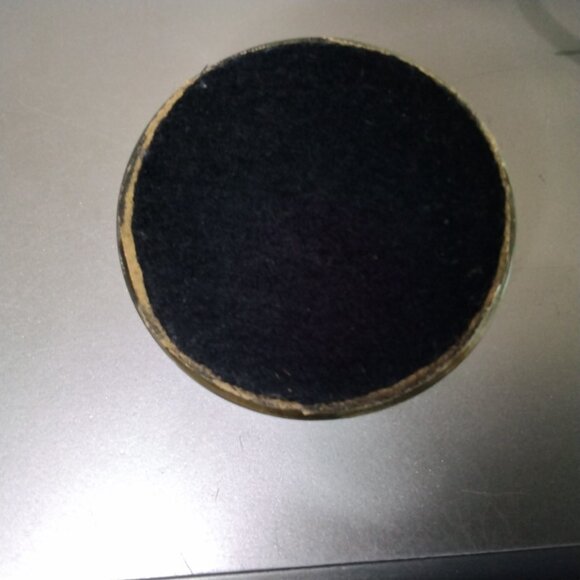 Vintage 1950s Sailing Ship Heavy Glass Dome Paperweight White Etched Disk - Picture 2 of 3